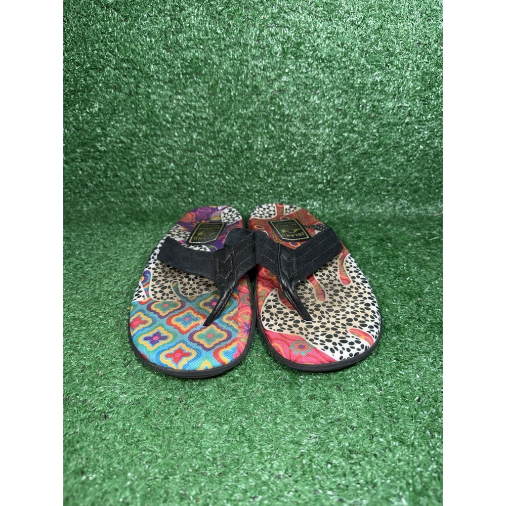 Island Slipper Flip Flops Men Size 10 Made In Oahu Hawaii USA Multicolor - Picture 6 of 9